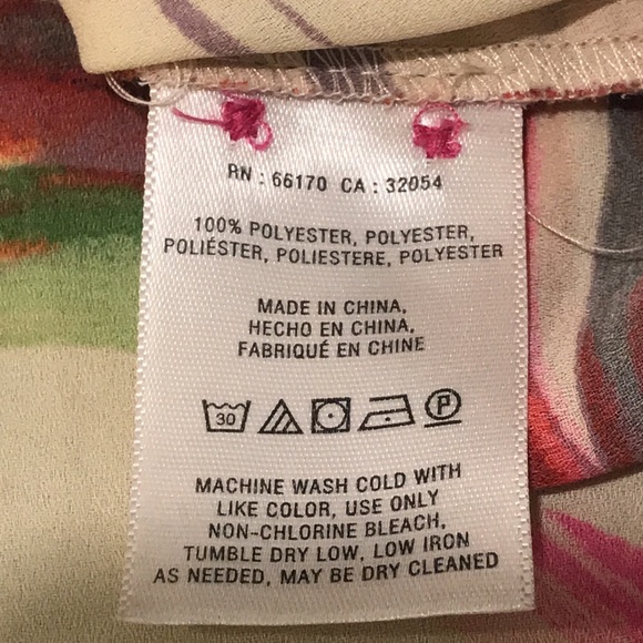 HD in Paris Top Womens 2 Silky Multicolor Anthropolgie Wrap Blouse Artsy Boho - Picture 7 of 10